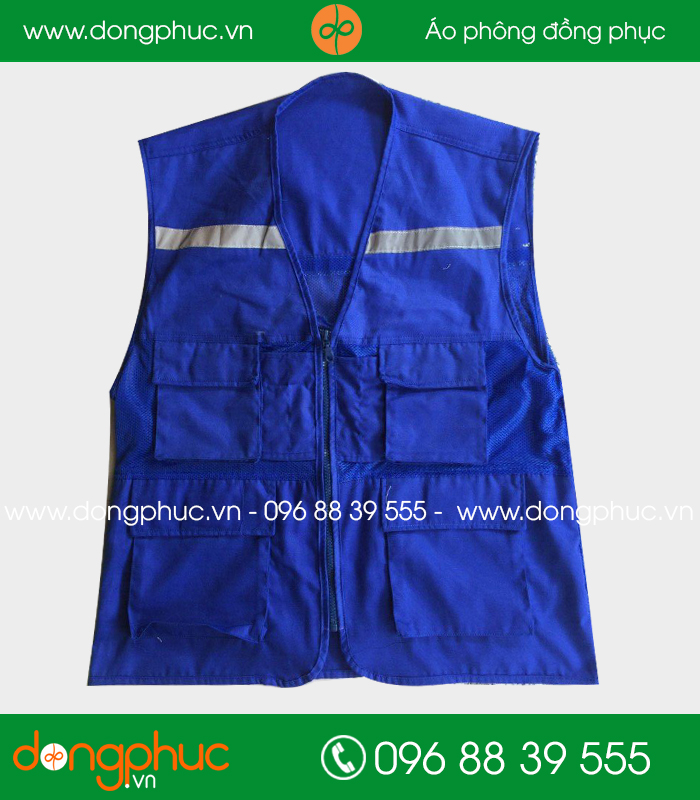 Mẫu áo gile phản quang màu xanh bích